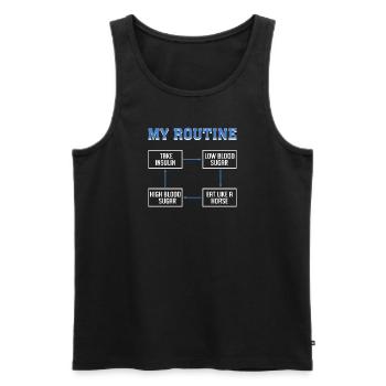 Diabetes Type 1 Diabetic Held Insulin t1d Sugar - Men's Premium Organic Tank Top - black - Front - Michal (187cm)