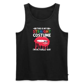 Gay Heart Gay Lesbienne Lesbienne Cadeau - Débardeur bio Premium Homme - noir - Devant - AI Model Male 178 light (178cm)