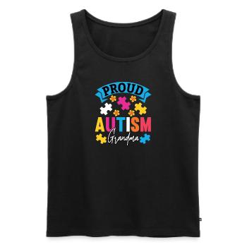 Autisme Mère Fille Fils Autiste Parent Enfant - Débardeur bio Premium Homme - noir - Devant - Michal (187cm)