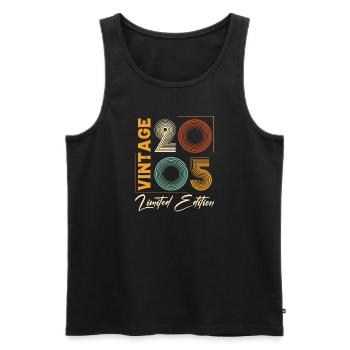Limited Edition 2005 Geburtstag Jahrgang 2005 - Männer Premium Bio Tank Top - Schwarz - Vorne - Michal (187cm)