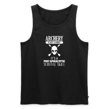 Archery - Bow Hunter Design Archery Arrow - Men's Premium Organic Tank Top - black - Front - Michal (187cm)