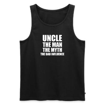 Meilleur oncle Bad Influence Cadeau de famille - Débardeur bio Premium Homme - noir - Devant - Michal (187cm)