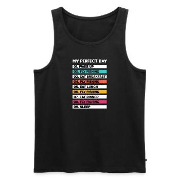 Fly Fishing Fishing Fishermen Sport fishermen Fly - Men's Premium Organic Tank Top - black - Front - AI Model Male 178 light (178cm)