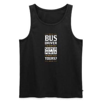 Bus driver Vocation Profession Work Gift - Men's Premium Organic Tank Top - black - Front - Michal (187cm)