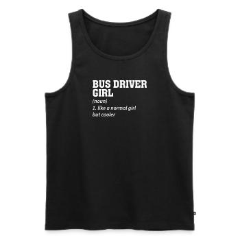 Busfahrerin Lustig Spruch Beruf Linienbus Geschenk - Männer Premium Bio Tank Top - Schwarz - Vorne - AI Model Male 178 light (178cm)
