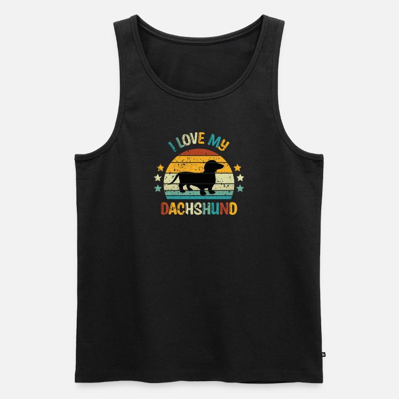 Hunderasse Dachshund Hundehalter Geschenk - Männer Premium Bio Tank Top - Schwarz