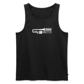 Trompette Orchestre Musiciens Trompette Musique à Vent - Débardeur bio Premium Homme - noir - Devant - Michal (187cm)