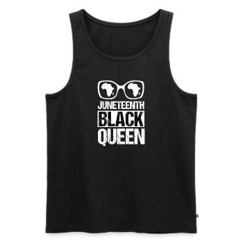 Afro Woman Juneteenth Day My ancestors were - Men's Premium Organic Tank Top - black - Front - Michal (187cm)