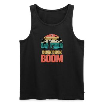 Duck Hunting Hunting Ducks Shooting Rifle Hunting - Men's Premium Organic Tank Top - black - Front - AI Model Male 178 light (178cm)