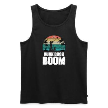 Duck Hunting Hunting Ducks Shooting Rifle Hunting - Men's Premium Organic Tank Top - black - Front - AI Model Male 178 light (178cm)