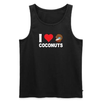 Coconut Coconut Water Palm Leaves Coconut Milk - Men's Premium Organic Tank Top - black - Front - AI Model Male 178 light (178cm)