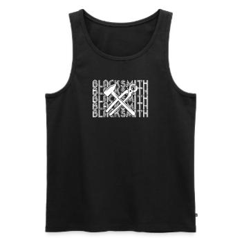 Blacksmith Shirt Metalworker Anvil Cutler - Men's Premium Organic Tank Top - black - Front - Michal (187cm)