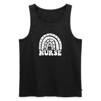 Physician Assistant Nurse Doctor's Office Assistant - Men's Premium Organic Tank Top - black - Front - AI Model Male 178 light (178cm)