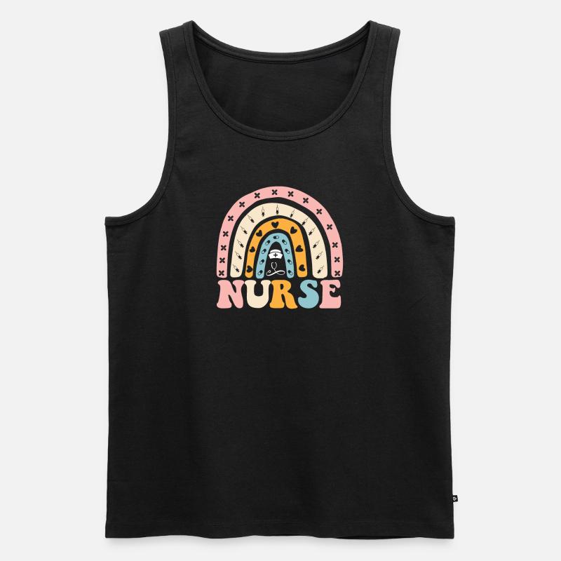 Arzthelferin Krankenpflegerin Arztpraxis Assistent - Männer Premium Bio Tank Top - Schwarz