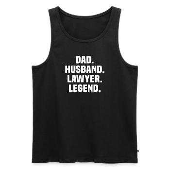 Cool Avocat Papa Jura Père Avocats Parents - Débardeur bio Premium Homme - noir - Devant - Michal (187cm)