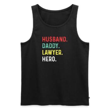 Cool Avocat Papa Jura Père Avocats Parents - Débardeur bio Premium Homme - noir - Devant - Michal (187cm)