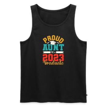 Aunt 2023 - Become an aunt - Men's Premium Organic Tank Top - black - Front - AI Model Male 178 light (178cm)