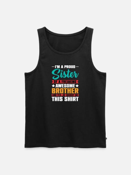 Brother Sister Twins Siblings - Men's Premium Organic Tank Top - black