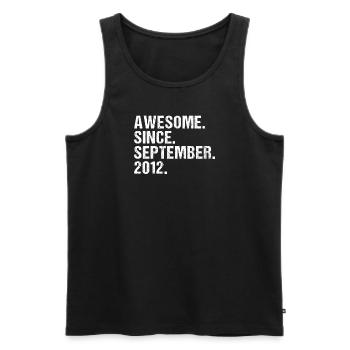 September 2012 - Birthday in September - Men's Premium Organic Tank Top - black - Front - Michal (187cm)