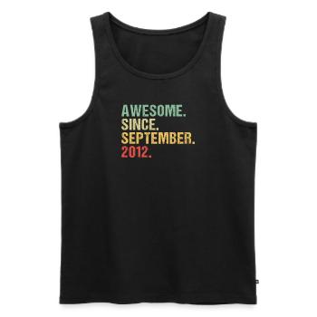 September 2012 - Birthday in September - Men's Premium Organic Tank Top - black - Front - Michal (187cm)