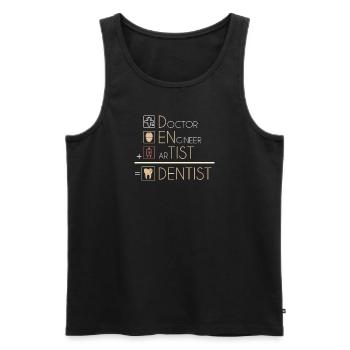 Dental Assistant Dentist Tooth - Men's Premium Organic Tank Top - black - Front - Michal (187cm)