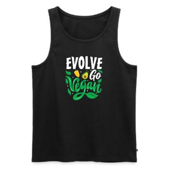 Tierschützer Veganer Vegetarier Tierliebhaber Tier - Männer Premium Bio Tank Top - Schwarz - Vorne - Michal (187cm)