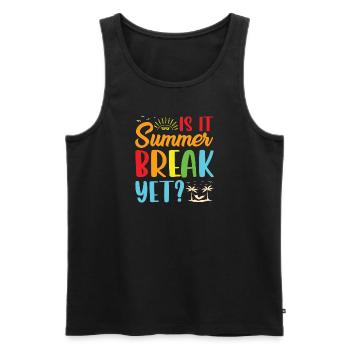 Été Mer Vacances d’été Palmiers Océan Vacances Temps - Débardeur bio Premium Homme - noir - Devant - AI Model Male 178 light (178cm)