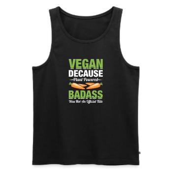 Tierschützer Veganer Vegetarier Tierliebhaber Tier - Männer Premium Bio Tank Top - Schwarz - Vorne - Michal (187cm)