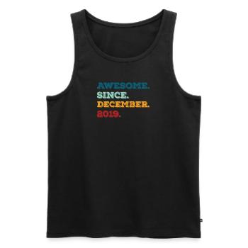 Geburtstag Dezember 2019 Geboren Geburtsjahr - Männer Premium Bio Tank Top - Schwarz - Vorne - Michal (187cm)