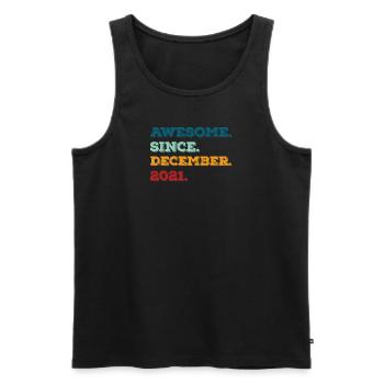 Geburtstag Dezember 2021 Geboren Geburtsjahr - Männer Premium Bio Tank Top - Schwarz - Vorne - AI Model Male 178 light (178cm)