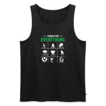 Tierschützer Veganer Vegetarier Tierliebhaber Tier - Männer Premium Bio Tank Top - Schwarz - Vorne - Michal (187cm)