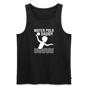 Water Polo Water Polo Sports Ball Sports Père Papa - Débardeur bio Premium Homme - noir - Devant - Michal (187cm)