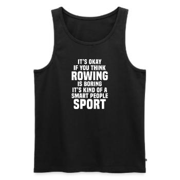 Rowing Trainer Gift Rower Rowing Boat Paddle - Men's Premium Organic Tank Top - black - Front - AI Model Male 178 light (178cm)