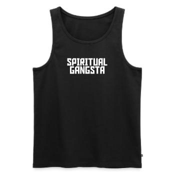 Yoga Spiritual Gangster Namaste Méditation - Débardeur bio Premium Homme - noir - Devant - Michal (187cm)
