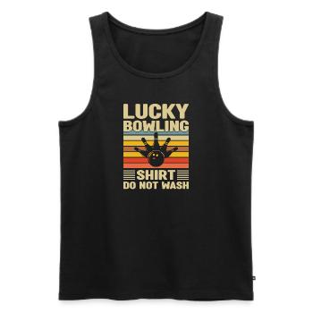 Bowling Kegel Spareball Pins Kugel Strike - Männer Premium Bio Tank Top - Schwarz - Vorne - AI Model Male 178 light (178cm)