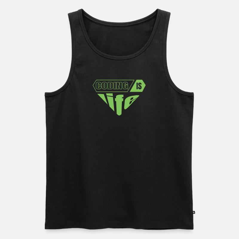 Software Developer Programmer Gift - Men's Premium Organic Tank Top - black