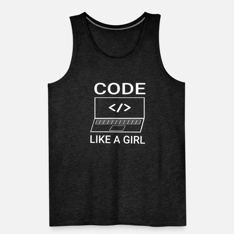 Software Developer Programmer Women Girl Men's Premium Organic Tank Top