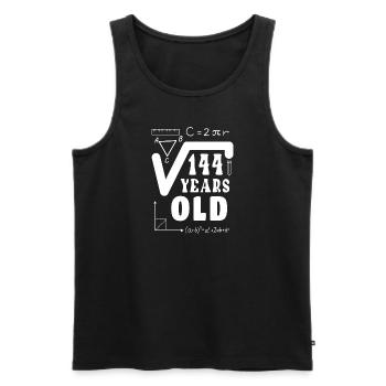 12 Geburtstag 144 Wurzel Jahre alt Geschenk - Männer Premium Bio Tank Top - Schwarz - Vorne - Michal (187cm)