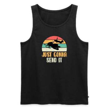 Snowmobile - Men's Premium Organic Tank Top - black - Front - Michal (187cm)