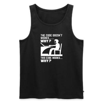 Software Developer Programmer Gift - Men's Premium Organic Tank Top - black - Front - Michal (187cm)