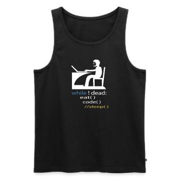 Software Developer Programmer Gift - Men's Premium Organic Tank Top - black - Front - Michal (187cm)