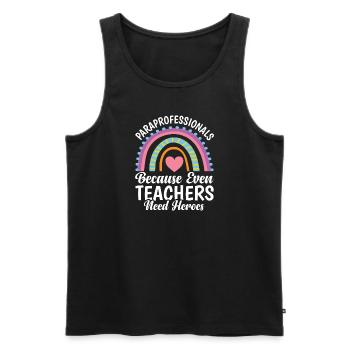 Paraprofessional - Men's Premium Organic Tank Top - black - Front - Michal (187cm)