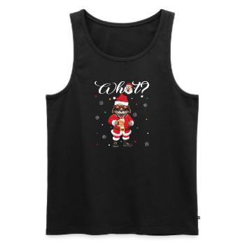 Chien de Noël Propriétaire de chien de Noël Animal - Débardeur bio Premium Homme - noir - Devant - Michal (187cm)