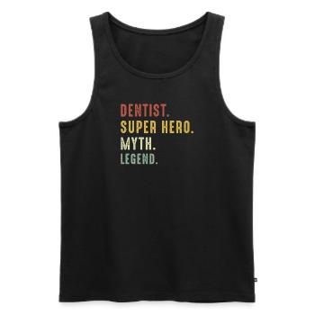 Dental Assistant Dentist Tooth - Men's Premium Organic Tank Top - black - Front - AI Model Male 178 light (178cm)
