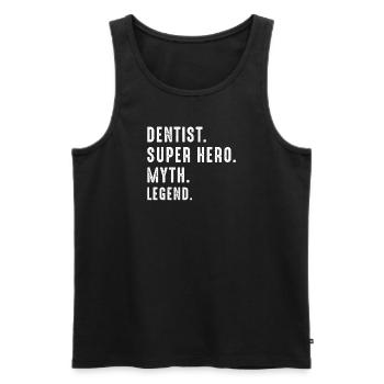 Dental assistant Dentist Tooth - Men's Premium Organic Tank Top - black - Front - AI Model Male 178 light (178cm)