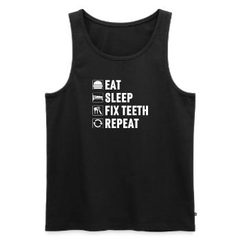 Dental assistant Dentist Tooth - Men's Premium Organic Tank Top - black - Front - Michal (187cm)