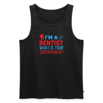 Zahnarzthelferin Zahnarzt Zahn - Männer Premium Bio Tank Top - Schwarz - Vorne - AI Model Male 178 light (178cm)