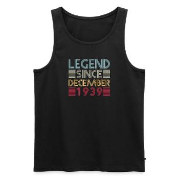 Legenden Geburtstag Dezember 1939 geboren Geschenk - Männer Premium Bio Tank Top - Schwarz - Vorne - Michal (187cm)