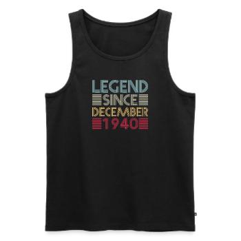 Legenden Geburtstag Dezember 1940 geboren Geschenk - Männer Premium Bio Tank Top - Schwarz - Vorne - Michal (187cm)