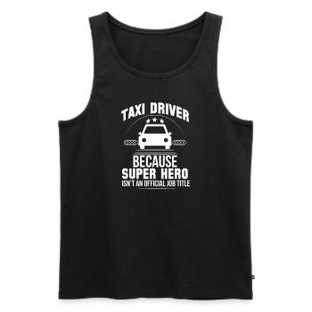 Superheld Taxifahrer Arbeit Taxis Beruf - Männer Premium Bio Tank Top - Schwarz - Vorne - AI Model Male 178 light (178cm)